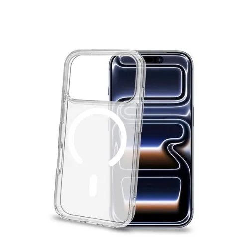 Celly Apple iPHONE 18 Pro iPHONE 17 Pro Cover in Morbido Tpu Trasparente Magsafe Anello Magnetico Bianco