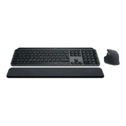 Logitech MX Keys Combo Tastiera e Mouse Wireless Bluetooth con Palm Rest Scorrimento Veloce USB-C Grafite