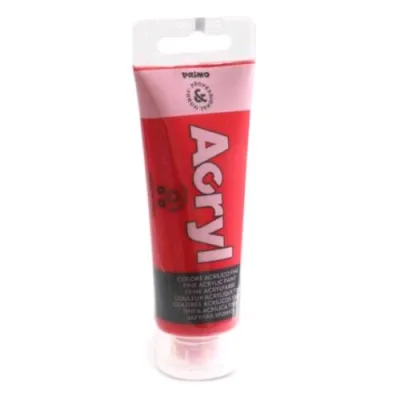 Primo Tempera Acrilica Tubo da 75 ml Rosso Carminio