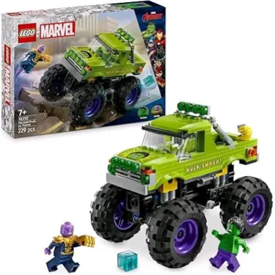 LEGO Super Heroes Marvel Truck di Hulk Contro Thanos con 2 Minifigure