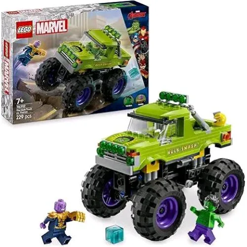LEGO Super Heroes Marvel Truck di Hulk Contro Thanos con 2 Minifigure