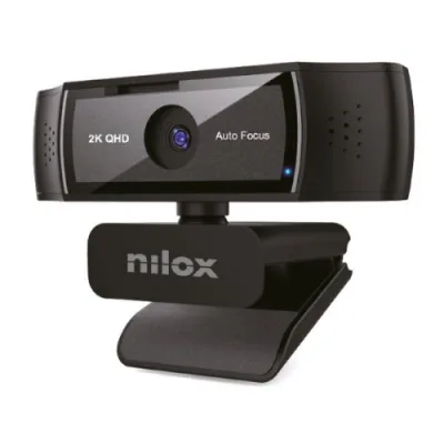 Nilox Webcam Full HD 2K 30 FPS USB Autofocus Microfono Integrato Filtro Privacy Cavo 1.5 m Nero
