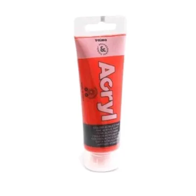 Primo Tempera Acrilica Tubo da 75 ml Rosso Vermiglio