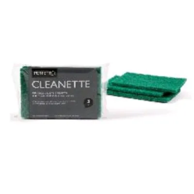 Perfetto Cleanette Spugna Fibra Abrasiva 10X15 cm Verde Conf 3 Pz.
