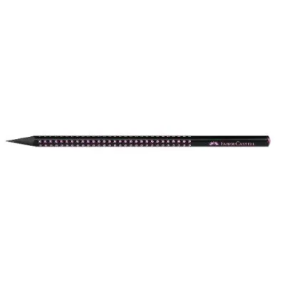 Faber Castell Sparkle Midnight Matita in Grafite B Fusto Perlato e Fondello Glitter Rosa Conf 12 Pz.