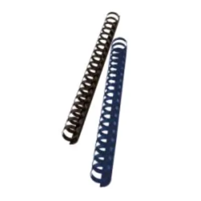 GBC Dorso a Spirale in Plastica 21 Anelli da 21 mm A4 Rilegatura Min 1 Max 95 Fogli Nero Conf 100 Pz.