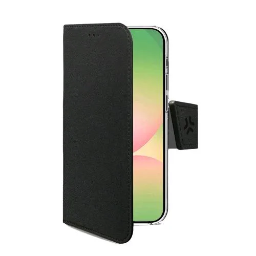Celly Samsung Galaxy A57 5G Custodia a Libro in Pelle Sintetica con Chiusura Flap Magnetico Slot per Carte e Funzione Stand Nero