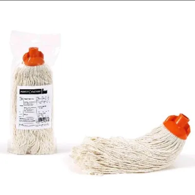 Perfetto Falcon Mop Industriale in Cotone per Pavimenti Grande Assorbenza Senza Manico Bianco