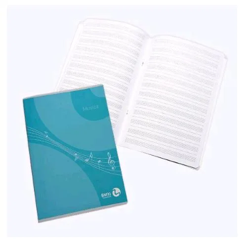 Be More Album Musica 90 g 210X297 mm A4 16 Fogli Rigatura Pentagramma Turchese Conf 10 Pz.