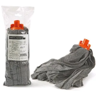 Perfetto Falcon Mop Industriale in Microfibra per Pavimenti Senza Manico Grigio