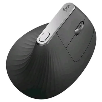 Logitech MX Mouse Verticale Ergonomico Wireless Bluetooth 2.4 GHz 4.000 DPI 4 Pulsanti Mano Destra Nero-Grigio