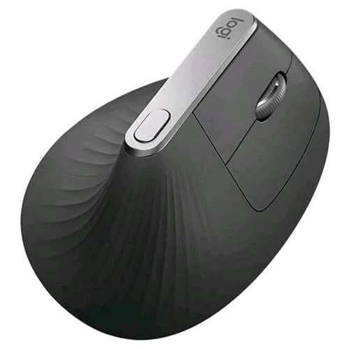 Logitech MX Mouse Verticale Ergonomico Wireless Bluetooth 2.4 GHz 4.000 DPI 4 Pulsanti Mano Destra Nero-Grigio