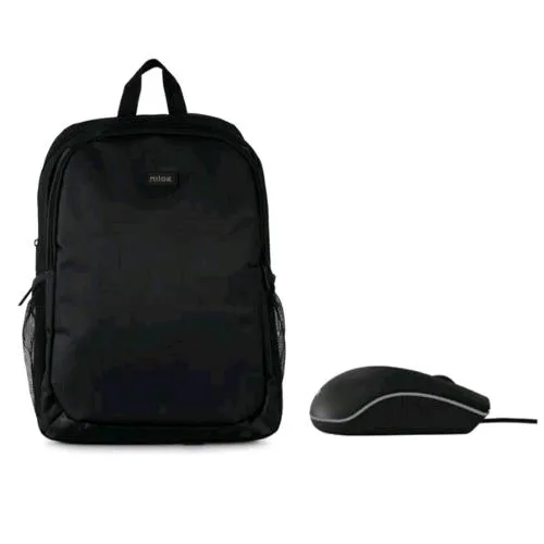 Nilox Zaino per Notebook fino a 15.6" + Mouse USB Incluso Nero