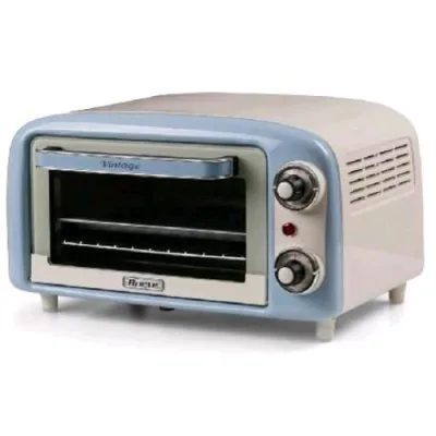 Ariete 3919/05 Forno Elettrico Vintage 10 l 800W Temperatura Regolabile Doppio Vetro con Timer Celeste