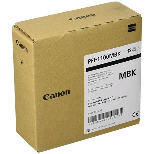 Canon Pfi-1100MBK Cartuccia Ink Nero Opaco