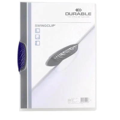 Durable Swingclip Cartellina con Clip Capacita' 30 Fogli A4 Colore Blu 1 Pz.