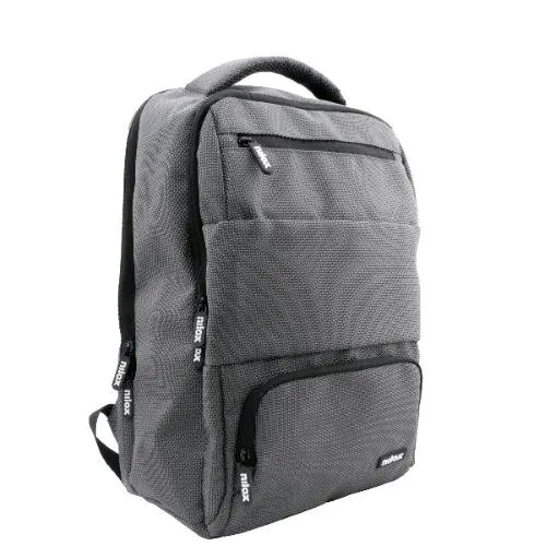 Nilox Zaino Travel per Notebook fino a 15.6" Presa USB Schienale Rinforzato 4 Ampi Scomparti Grigio