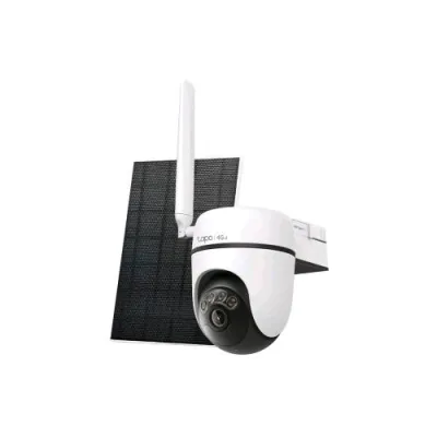 Tp-Link Tapo C615G Kit Solar-Powered Security Camera Kit Telecamera Videosorveglianza da Esterno Pan/Tilt 2K 3MPX 4G LTE Audio Giorno e Notte Bianco con Pannello Solare Tapo A201