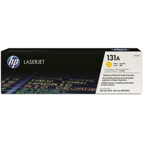 HP 131A Toner Giallo per Laserjet Pro 200 Color M251-M251N-M251NW-MFP M276-MFP M276N-MFP M276NW Garanzia Italia (CF212A - Gar.italia