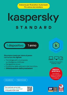 ANTIVIRUS KASPERSKY STD ATT 1D1Y AT KASPERSKY STANDARD 1DEV 1Y ATTACH
