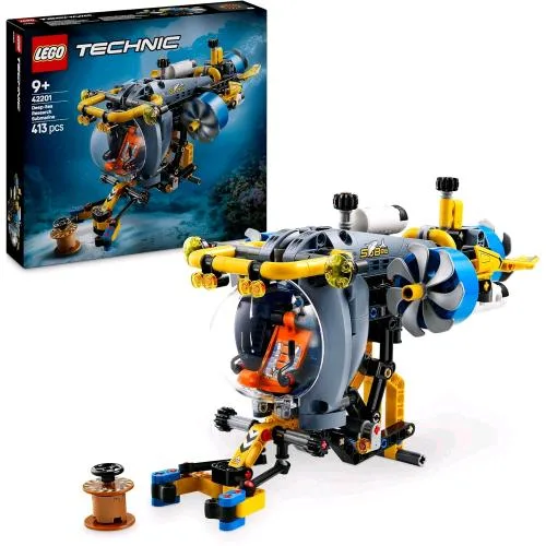 LEGO Technic Sottomarino per Esplorazioni Abissali da Costruire con Eliche Mobili e Cabina Apribile
