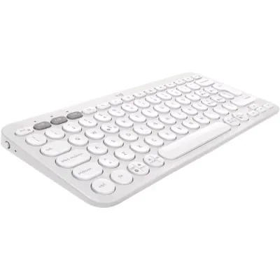 Logitech Pebble Keys 2 K380S Tastiera Bluetooth Multidispositivo con Tasti Scelta Rapidi Personalizzabili Easy Switch Qwerty Italiano Bianco