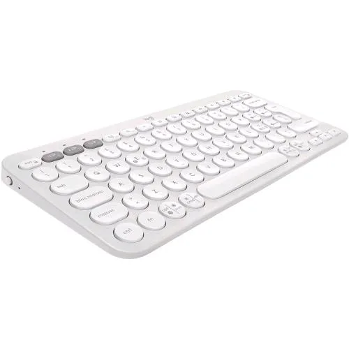 Logitech Pebble Keys 2 K380S Tastiera Bluetooth Multidispositivo con Tasti Scelta Rapidi Personalizzabili Easy Switch Qwerty Italiano Bianco