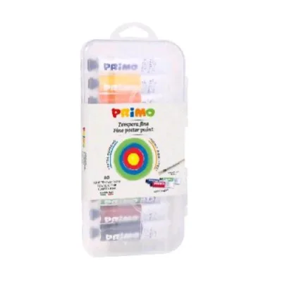 Primo Tempera Fine in Tubetti da 18 ml Colori Assortiti Conf 10 Pz.