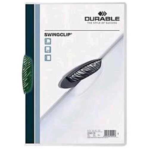 Durable Swingclip Cartellina con Clip in PP 297X210 mm A4 Verde