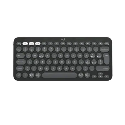 Logitech Pebble Keys 2 K380S Tastiera Wireless Ultra Compatta RF + Bluetooth Multidispositivo Qwerty Grafite