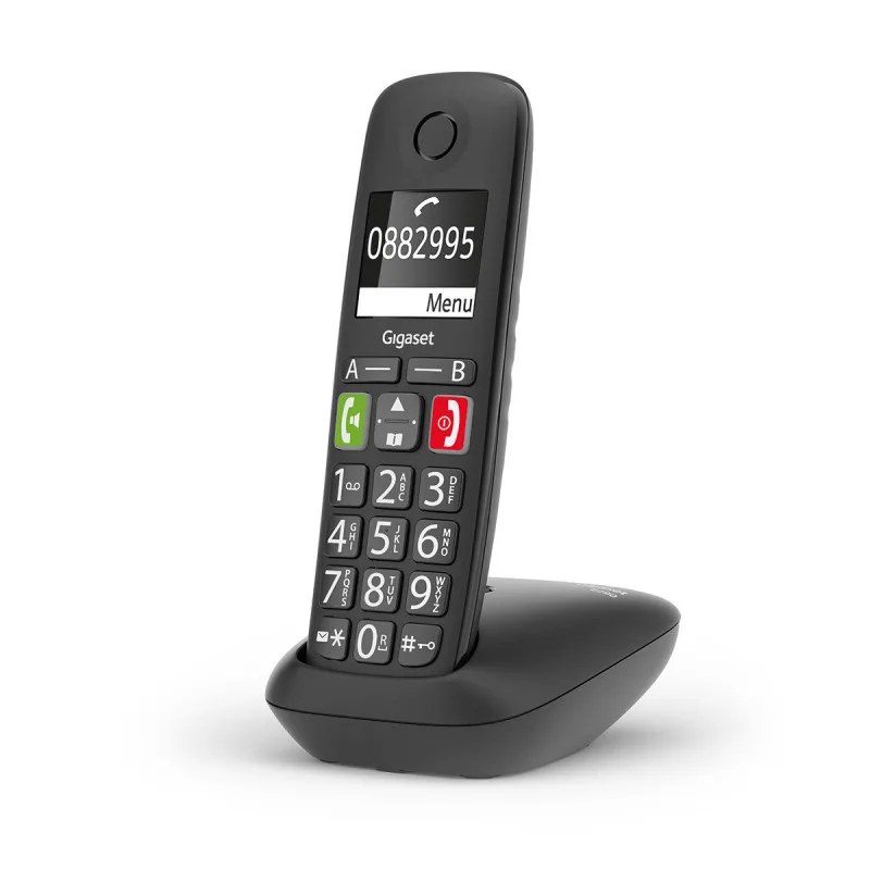 Gigaset E290 Cordless Senior DECT 2 Tasti Chiamata Rapida Black