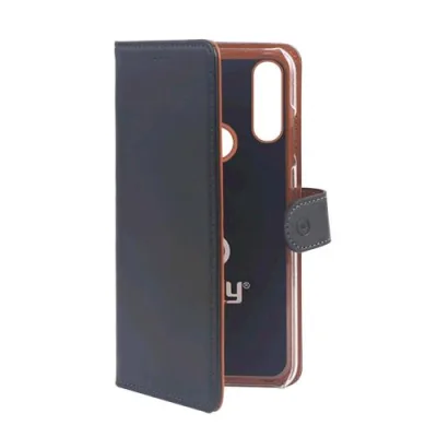 Celly Samsung Galaxy A60/M40 Custodia a Portafoglio Similpelle Flap Magnetico Nero
