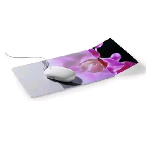 Durable Tappetino Mouse Rettangolare Plus 300 x 200 mm Extra Sottile con Tasca per Foto ed Appunti Grigio