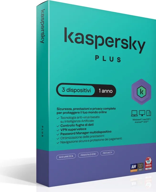 ANTIVIRUS KASPERSKY PLUS 3D1Y KASPERSKY PLUS 3DEV 1Y