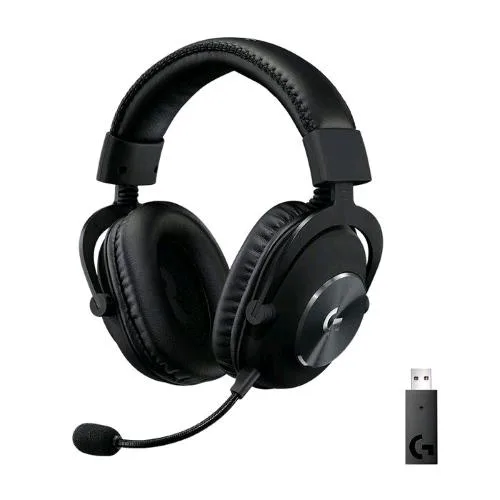 Logitech Pro x Wireless Cuffia Gaming con Microfono Lightspeed con Tecnologia Blu Vo!Ce Driver Pro-G Black