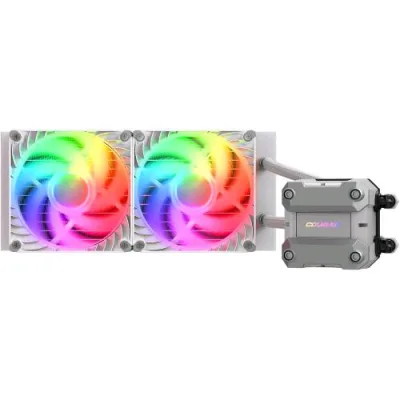 Cougar Poseidon Ultra ARGB 240 CPU Liquid Cooler Dissipatore per CPU a Liquido RGB 2 Ventole 120mm Intel 1851/1700/1200 AMD AM5/AM4 Bianco
