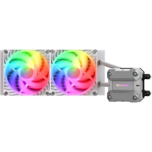 Cougar Poseidon Ultra ARGB 240 CPU Liquid Cooler Dissipatore per CPU a Liquido RGB 2 Ventole 120mm Intel 1851/1700/1200 AMD AM5/AM4 Bianco