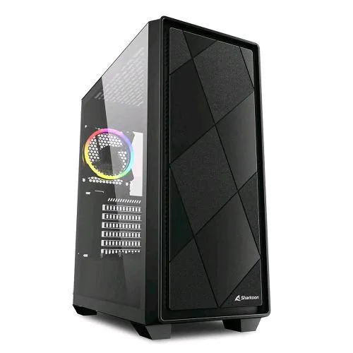 Sharkoon VS8 RGB Case ATX Pannello in Vetro Temperato 1 Ventola Installata Diametro 120mm Black