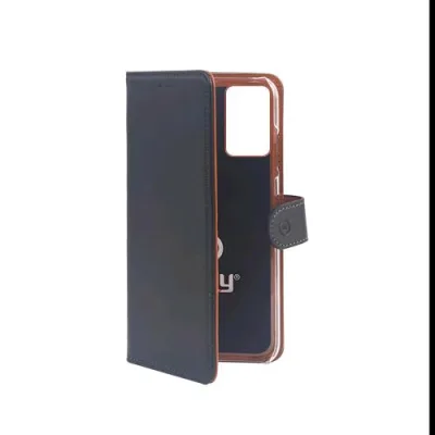 Celly Samsung Galaxy A71 Wally Case Custodia a Portafoglio in Similpelle Nero