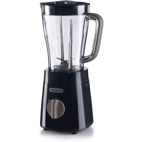 Ariete 576 Breakfast Frullatore 500 W Lame in Accaio Inox 1,5 l - 2 Velocita'' + Funzione Pulse - Tritaghiaccio Nero