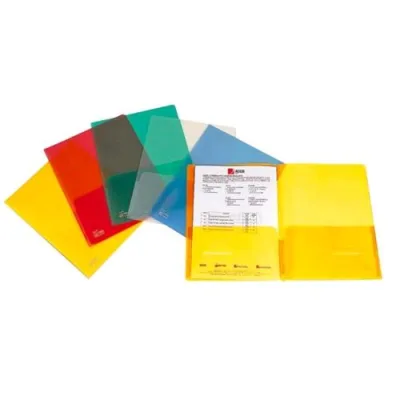 King Mec Full Cartellina in PP 230X302MM A4 Col. Trasparente Conf 5 Pz.