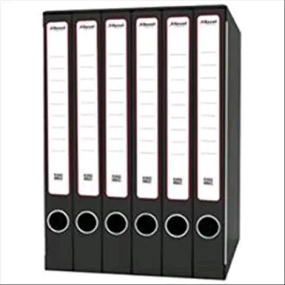 King Mec Gruppi KM Classificatore Ad Alette 6 Scomparti Formato 345X230X260 mm in Cartone Colore Nero