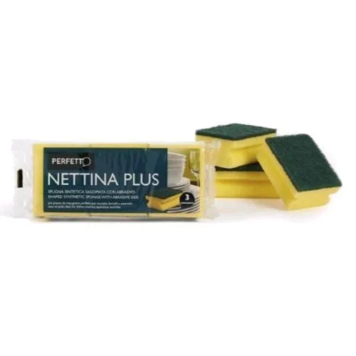 Perfetto Nettina Spugna Abrasiva Sagomata Conf 3 Pz.