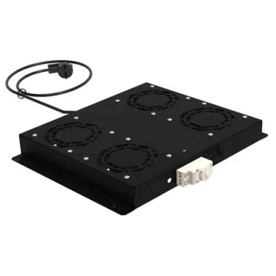 Legrand LG-446901 Kit 4 Ventole Armadi Rack con Termostato e Cavo Nero