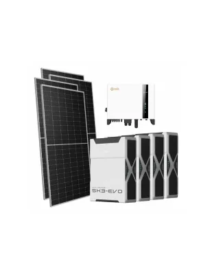 Kit fotovoltaico trifase 7140W inverter 6kW Solis batteria al litio 20.88kWh Weco EVO 5k3