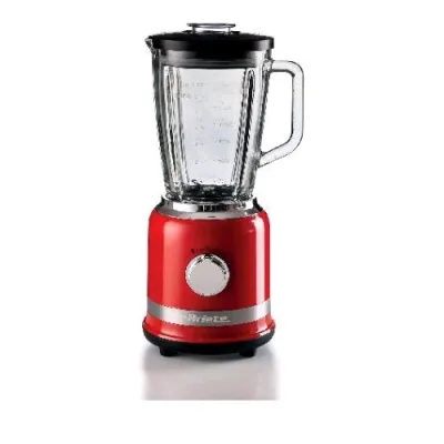 Ariete 585 Frullatore Elettrico 1000W Capacita' 1.5 l 4 Velocita' 4 Lame in Acciaio Tazza in Vetro Graduata Rosso