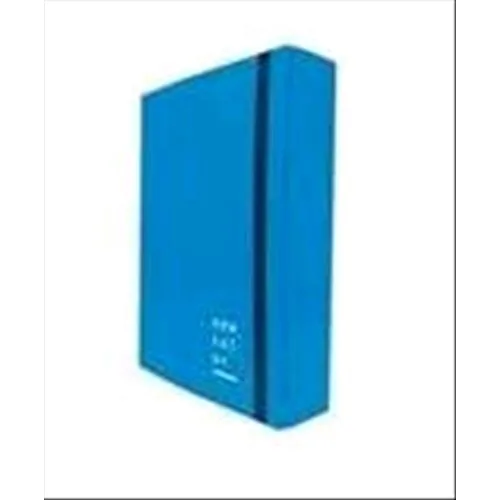 Brefiocart New Color Cartelle C/Elastico Piatto in Cartoncino Plastificato 250X350MM A4 Dorso 10cm Col. Blu
