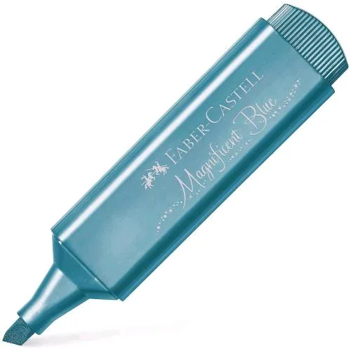 Faber Castell Texliner Evidenziatore Punta a Scalpello 1/2/5 mm Blu Conf 10 Pz.