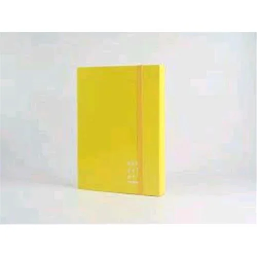 Brefiocart New Color Cartelle C/Elastico Piatto in Cartoncino Plastificato 250X350MM A4 Dorso 10cm Col. Giallo