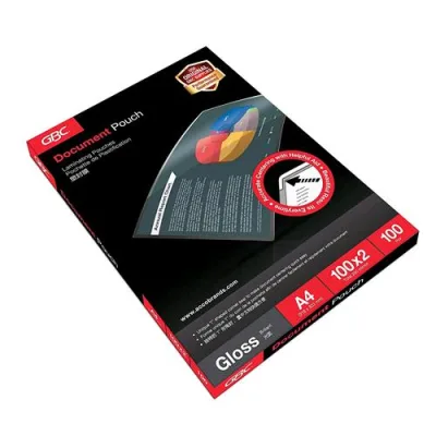 GBC Pouches Lucido A4 100 MY Col. Trasparente Conf 100 Pz.